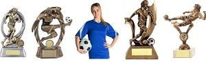 Female football trophies